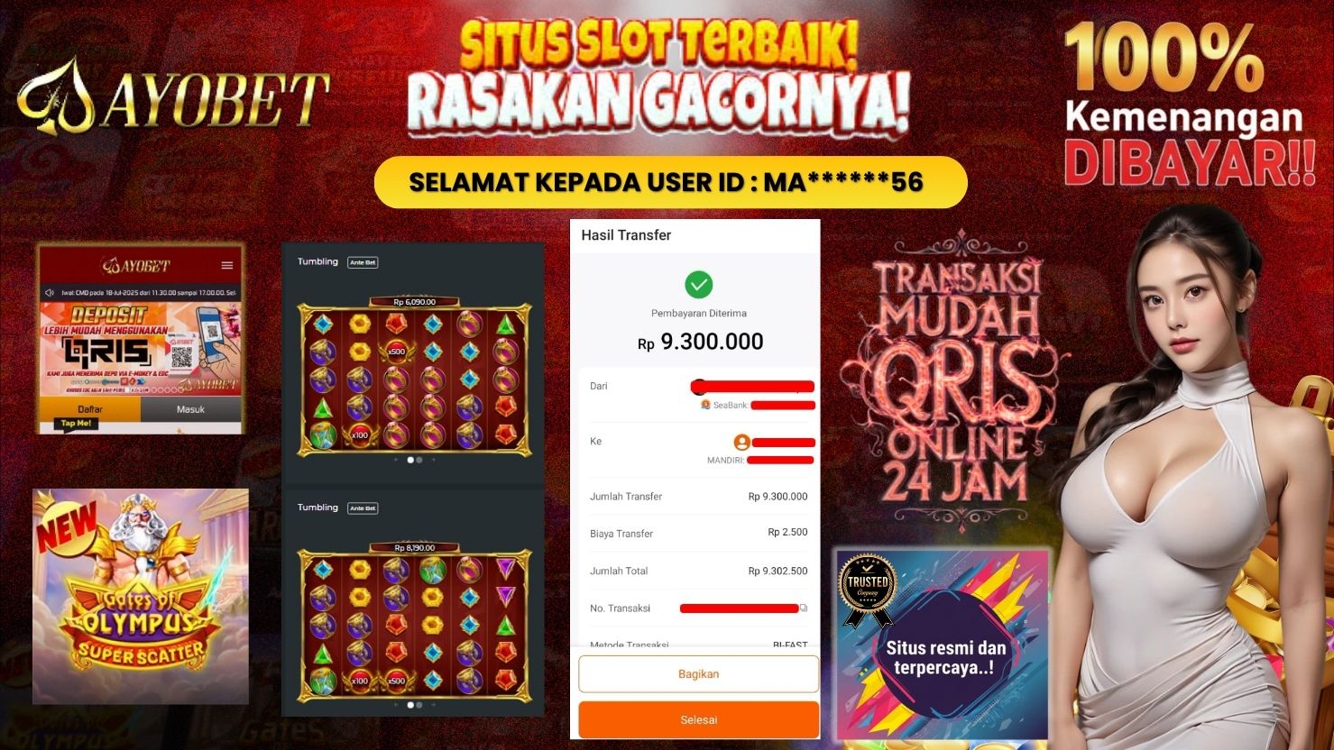 AYOBET JACKPOT SLOT GATES OF OLYMPUS SUPER SCATTER